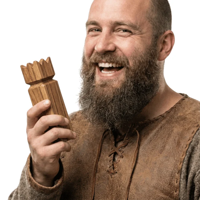 Un viking qui joue au kubb